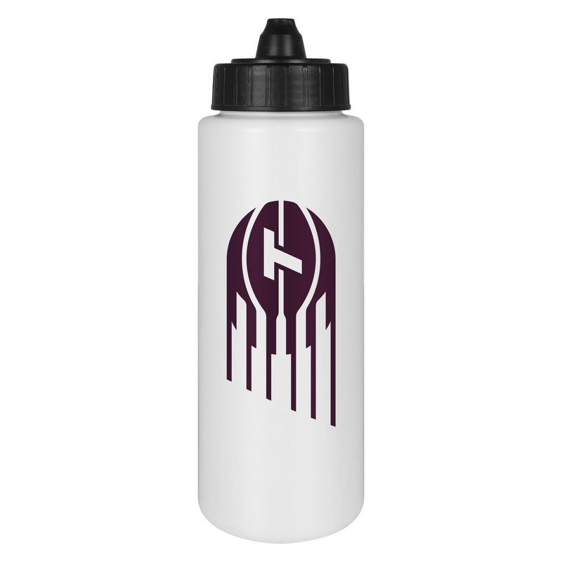 BPA-Free Tall Water Bottle, For Basketball Fans/Collectors, White, 32-oz U7185