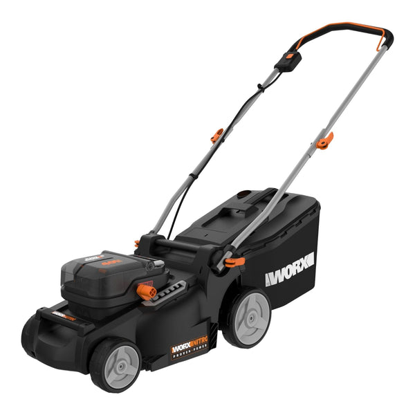 WG737 Nitro 40V PowerShare 2-in-1 Brushless Cordless Push Poly Mower, 16-in with (2) PowerShare Pro 4.0Ah Batteries X7192