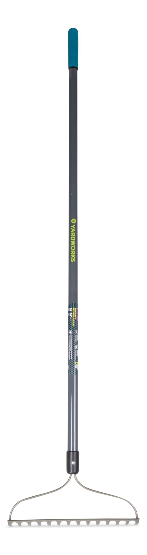 Metal 14-Tine L-Shaped Bow Rake, 60-in, Fibreglass Shaft J8051