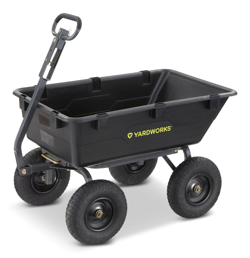 Poly Tray 4-Wheel Garden/Yard Cart, 1200-lb R3690
