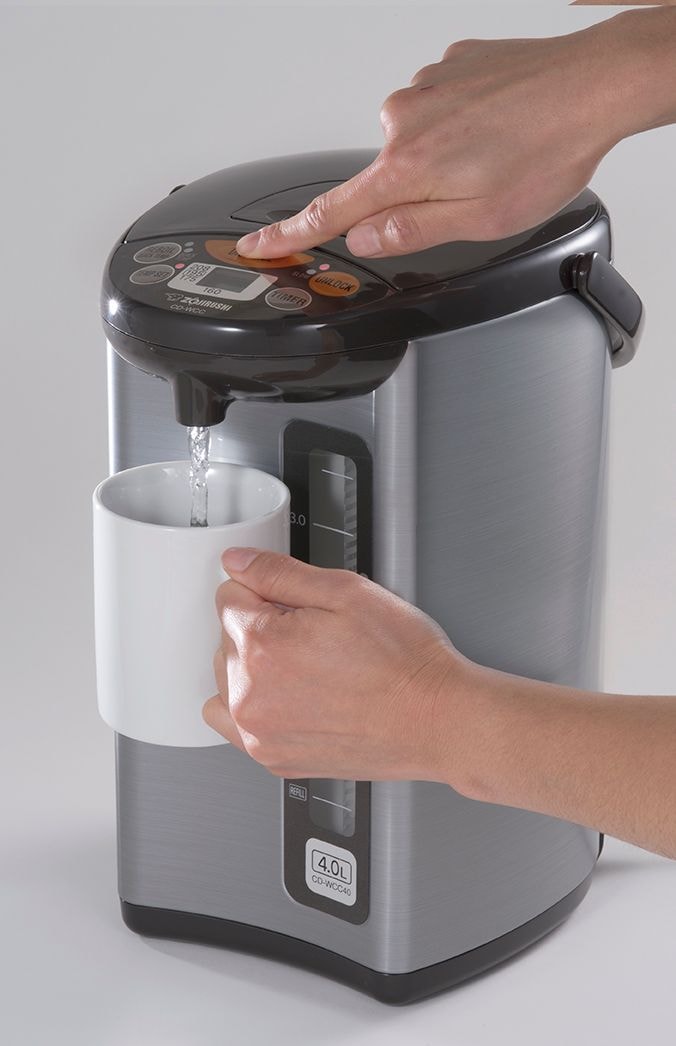 Electric Hot Water Boiler, Warmer & Dispenser, Black/Stainless Steel, 4-L S6550