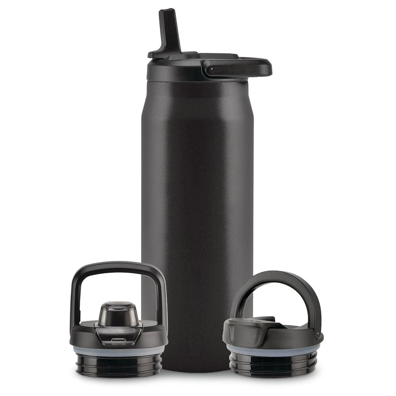 Core Vacuum Insulated Stainless Steel Bottle, 32-oz, Black, with Multi Lid Y8620